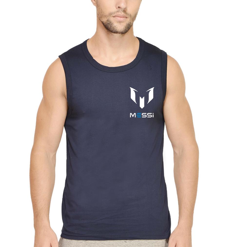 Messi New Logo Men Sleeveless T-Shirts-FunkyTradition