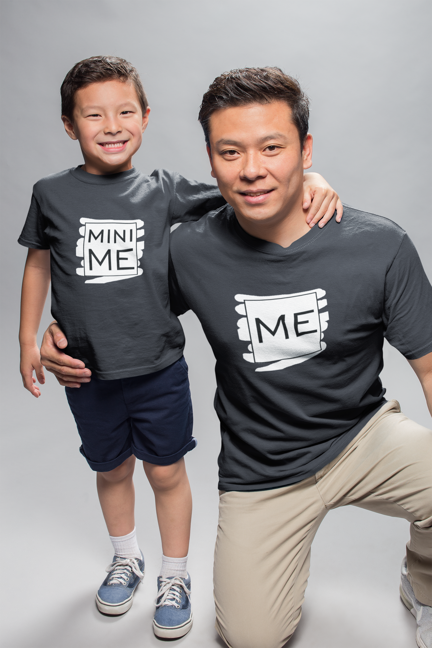 Me Father and Son Black Matching T-Shirt- FunkyTradition