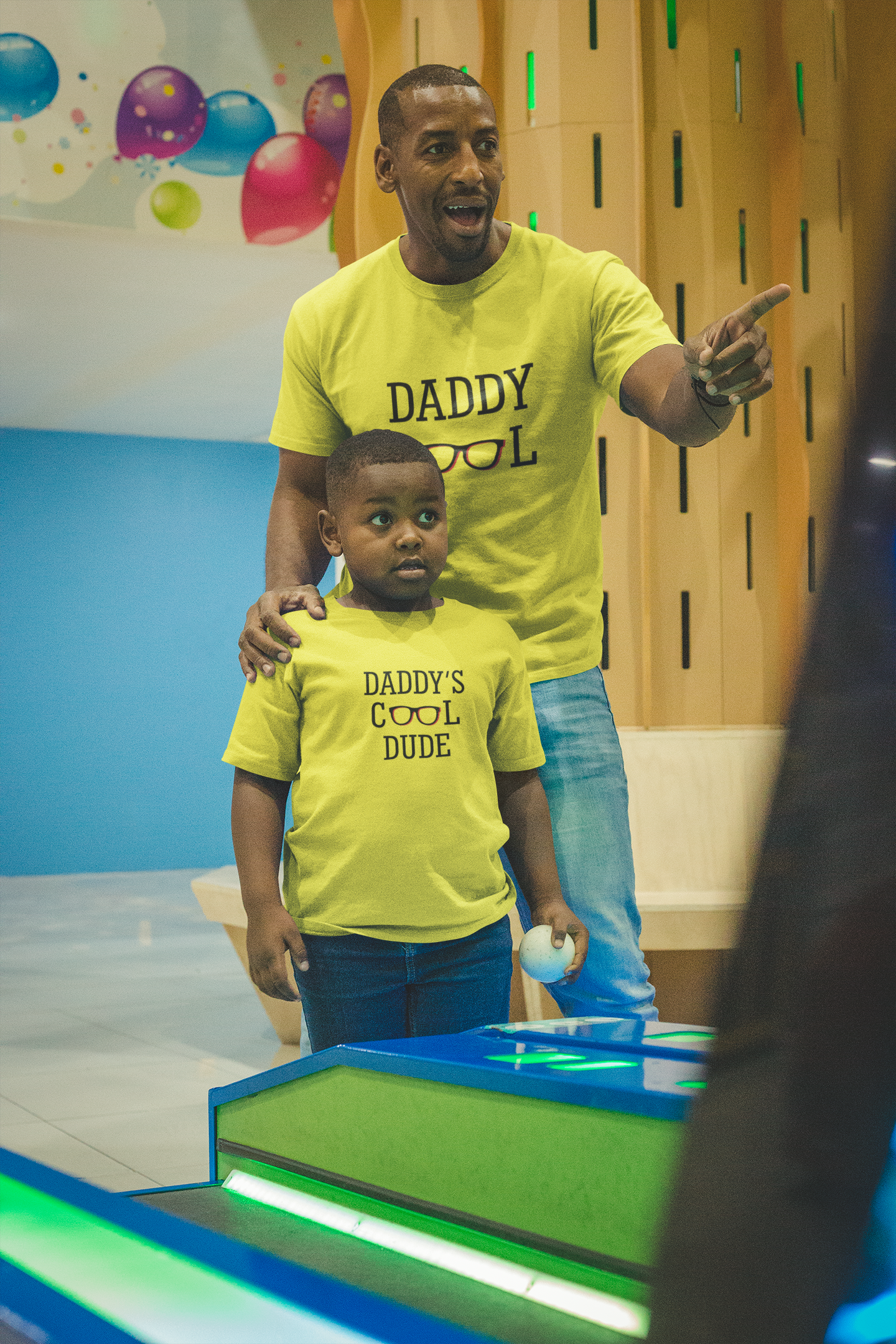 Daddy Cool Father and Son Yellow Matching T-Shirt- FunkyTradition