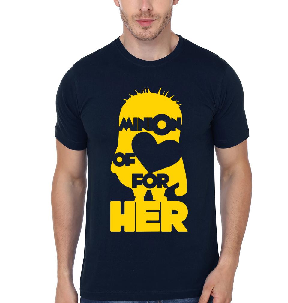 Minion Love Couple Half Sleeves T-Shirts -FunkyTradition