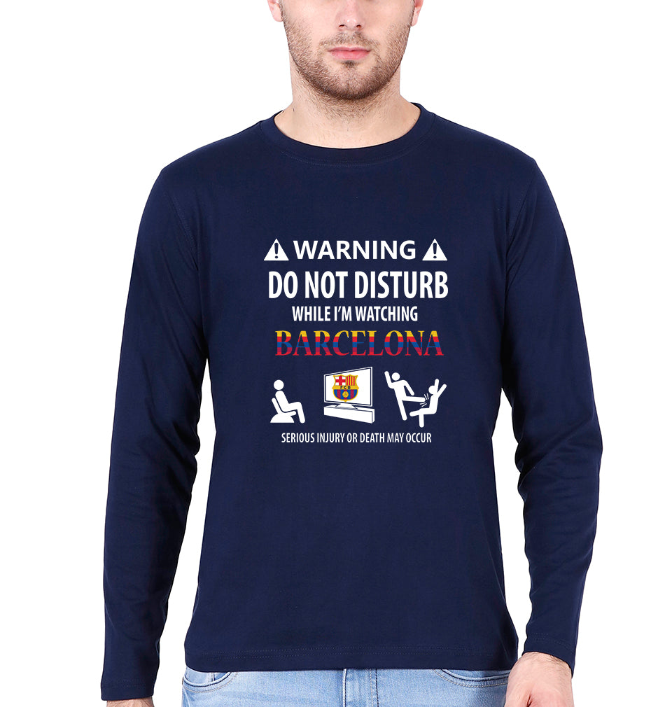 Warning FCB Full Sleeves T-Shirt For Men-FunkyTradition