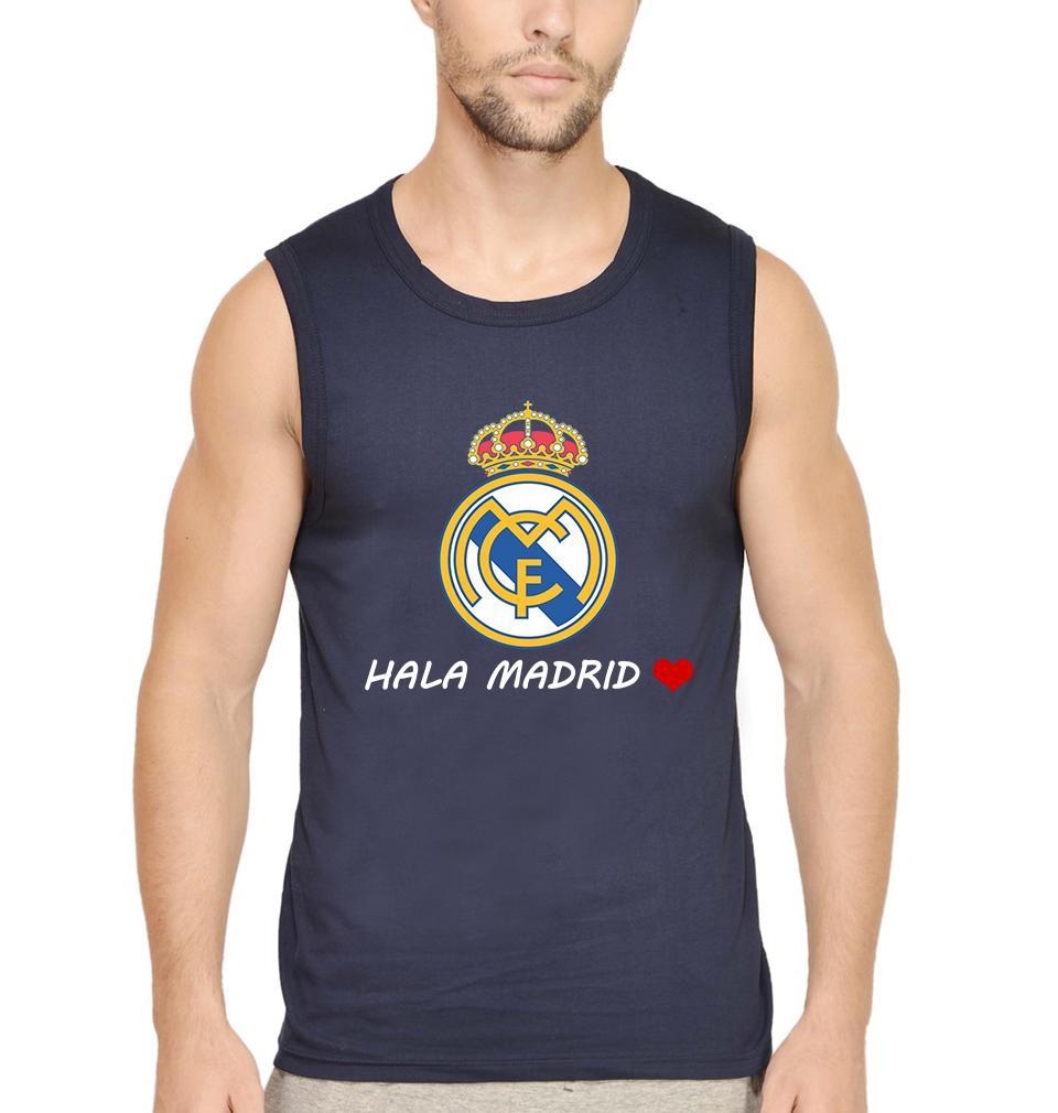 Hala Madrid Men Sleeveless T-Shirts-FunkyTradition