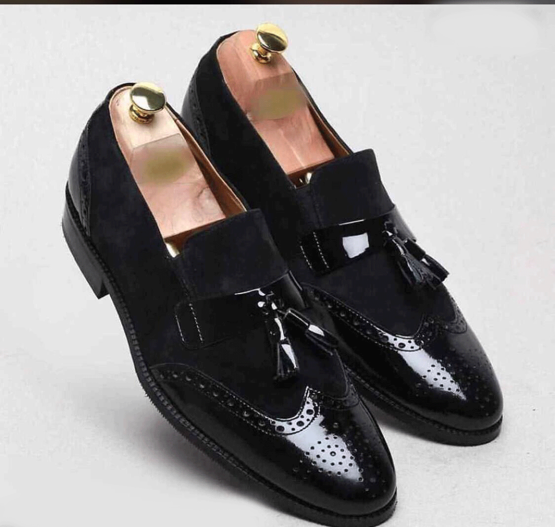 FunkyTradition Men Shiny Black Colour Outdoor Formal Casual Ethnic Loafer