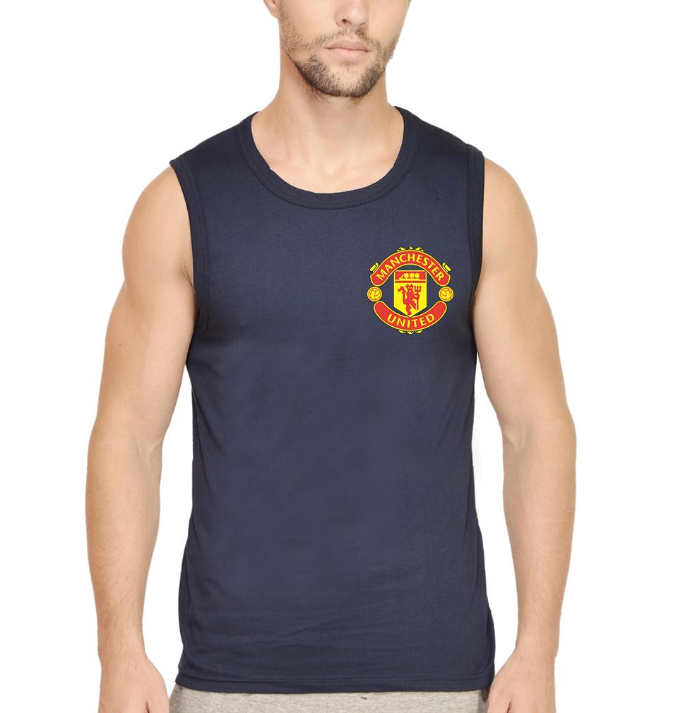 Manchester United Logo Men Sleeveless T-Shirts-FunkyTradition
