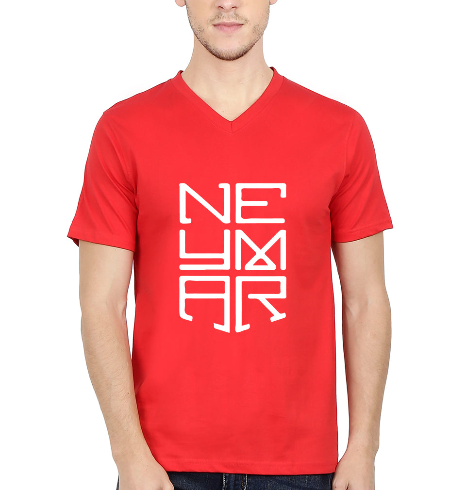 Neymar V-Neck Half Sleeves T-shirt For Men-FunkyTradition
