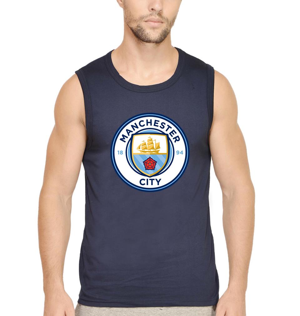 Manchester City Men Sleeveless T-Shirts-FunkyTradition