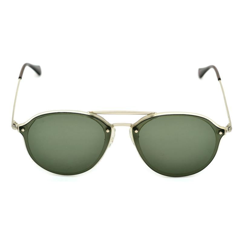 Round Green And Silver SunglassesFor Men And Women-FunkyTradition