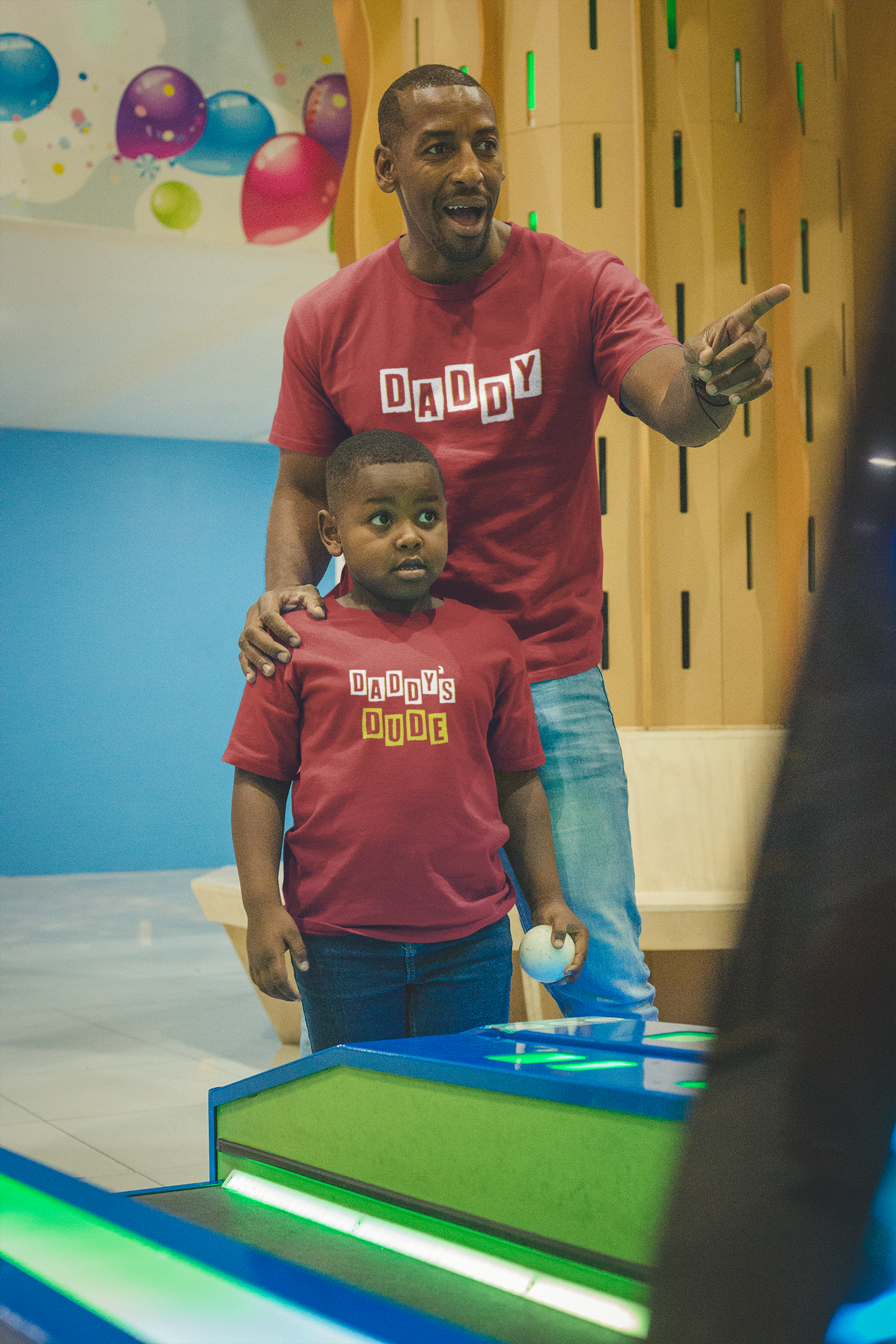 Daddy Father and Son Red Matching T-Shirt- FunkyTradition