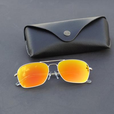 Raees Gold And Orange Mercury Square Sunglasses For Men And Women-FunkyTradition
