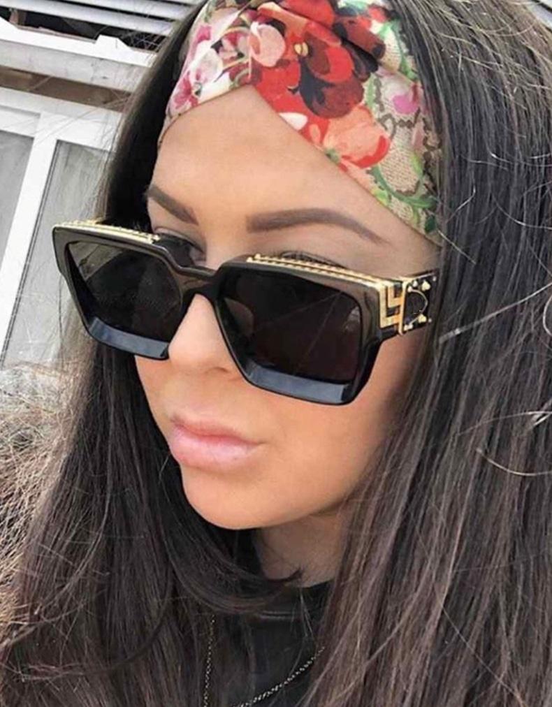 Millionaire Sunglasses Square Women Shades French Fashion Designer Luxury  Sun Glasses For Men Big Black White