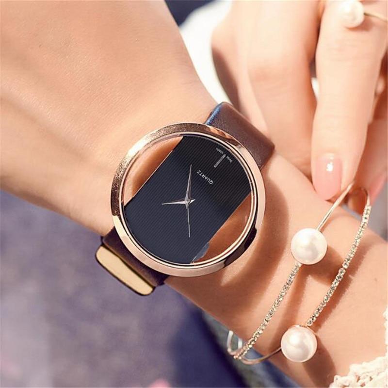 Women Branded Luxury Leather Quartz Antique Stylish Round Dial Watch-FunkyTradition