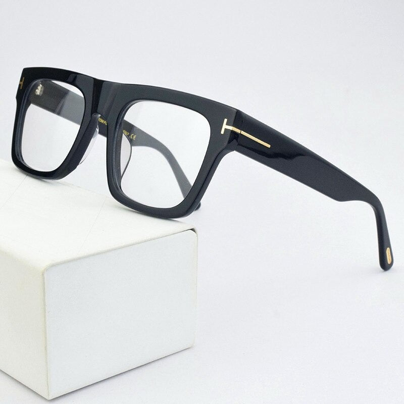 2023 Retro Optical Big Square Transparent Spectacle Frame For Men And Women-FunkyTradition