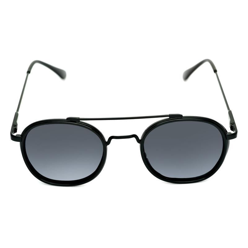 Round Black And Black Sunglasses For Men And Women-FunkyTradition