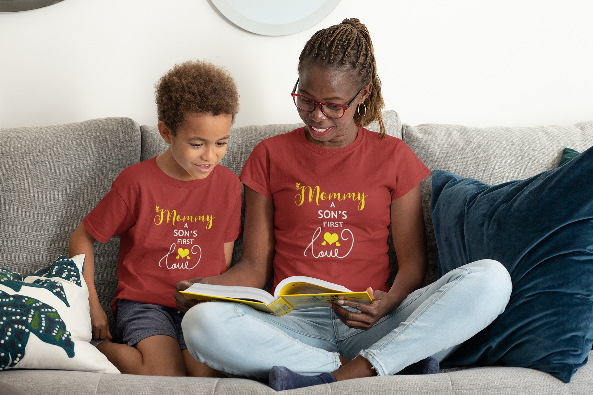 Mommy Sons First Love Mother And Son Red Matching T-Shirt- FunkyTradition