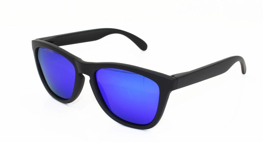 Fortune Blue Polarized Sunglasses - Gloss Blue Lenses With Matte Black  Frames