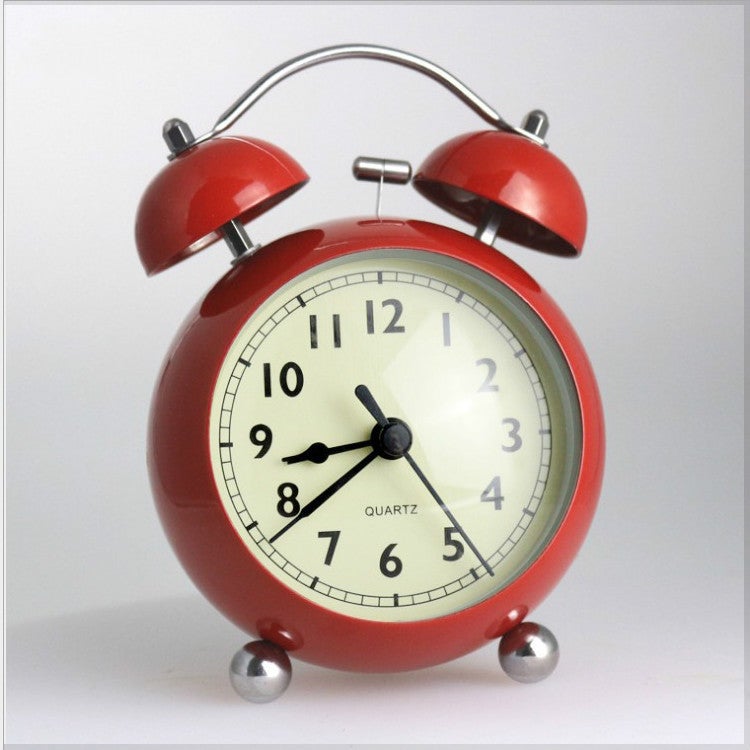 Red Royal Retro Style Alarm Kids Room Table Clock-FunkyTradition