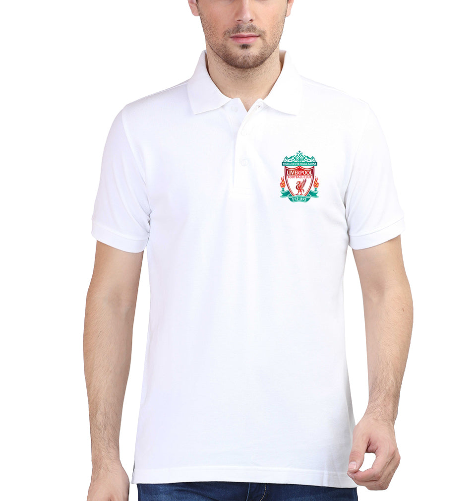 Liverpool Logo Half Sleeves Polo T-shirt For Men -FunkyTradition