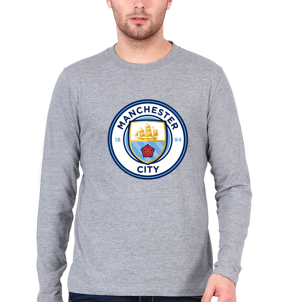 Manchester City Full Sleeves T-Shirt For Men-FunkyTradition