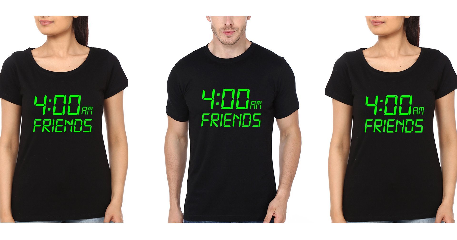 4Am Friends BFF Half Sleeves T-Shirts-FunkyTradition - FunkyTradition