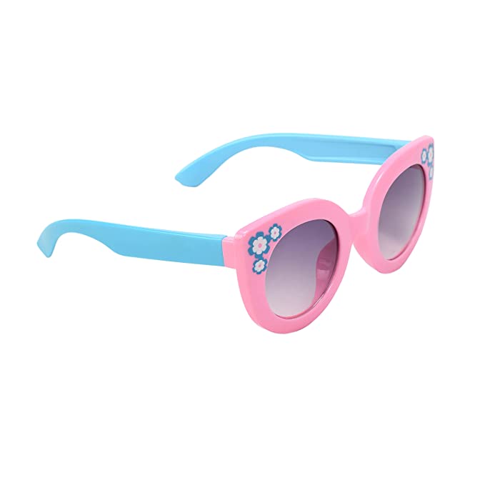 Pink Floral Cateye Flower Sunglasses Girls-FunkyTradition (4+ Kids Sunglasses)