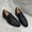 Stylish Leather Patent Slipons With Tassles For Men-FunkyTradition