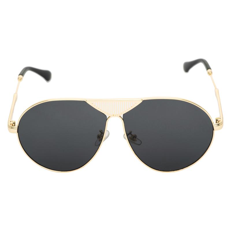 Round Black And Gold Sunglasses For Men And Women-FunkyTradition