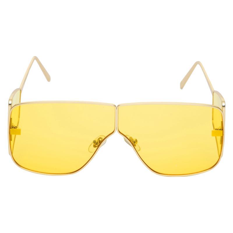 Square Yellow And Gold Sunglasses For Men And Women-FunkyTradition