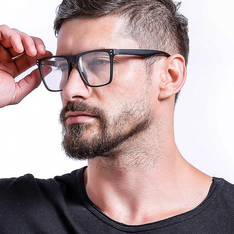 Oversized Square Frame Eyeglasses For Men - FunkyTradition