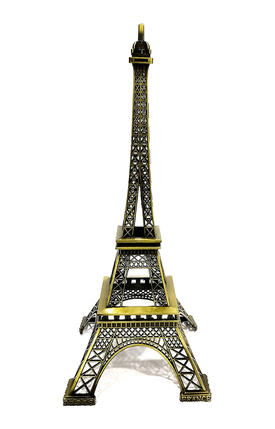FunkyTradition 25 cm Tall Eiffel Tower Statue Metal Showpiece | Birthday Anniversary Gift and Home Office Decor 9.9" Tall
