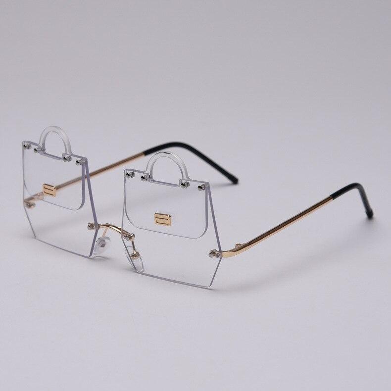 ASOS DESIGN rimless wrap visor sunglasses with clear lens | ASOS