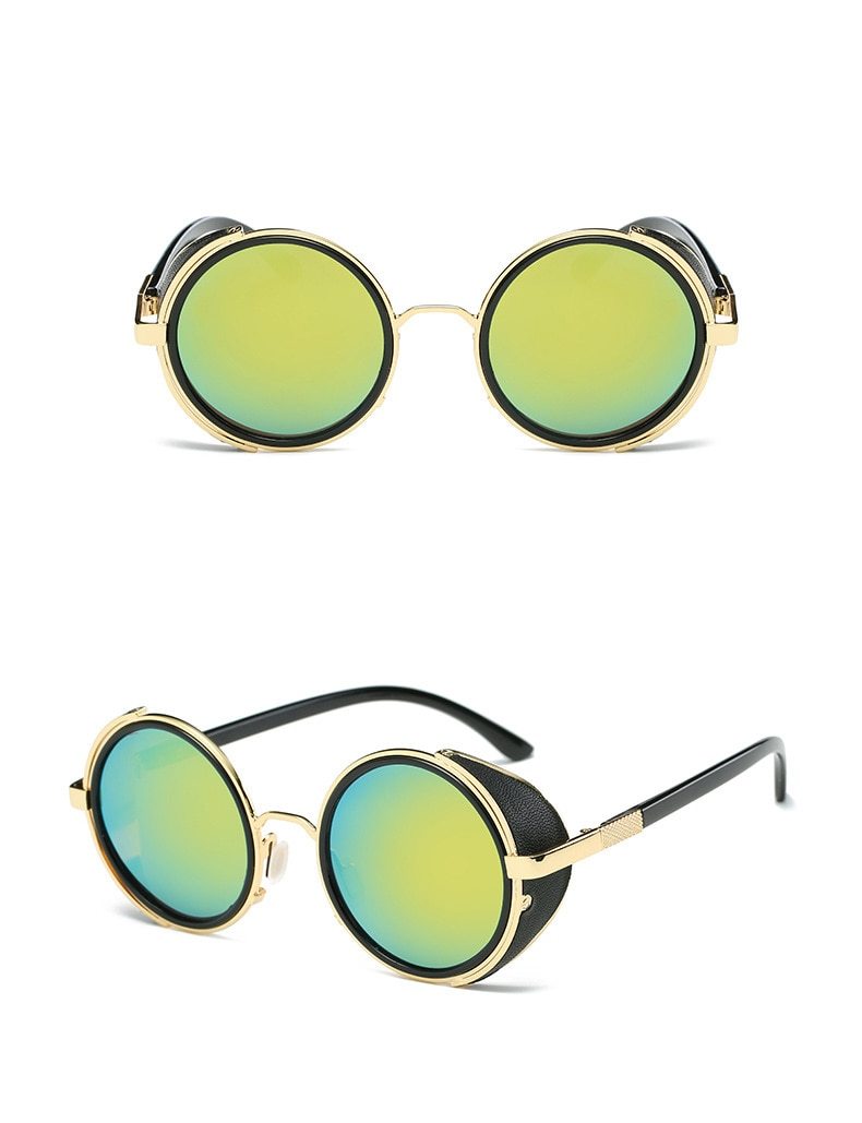 Matte Black Browline Metal Round Mirrored Sunglasses with Red Gold Sunwear  Lenses - Berkley | Round mirrored sunglasses, Mirrored sunglasses, Flash mirror  sunglasses