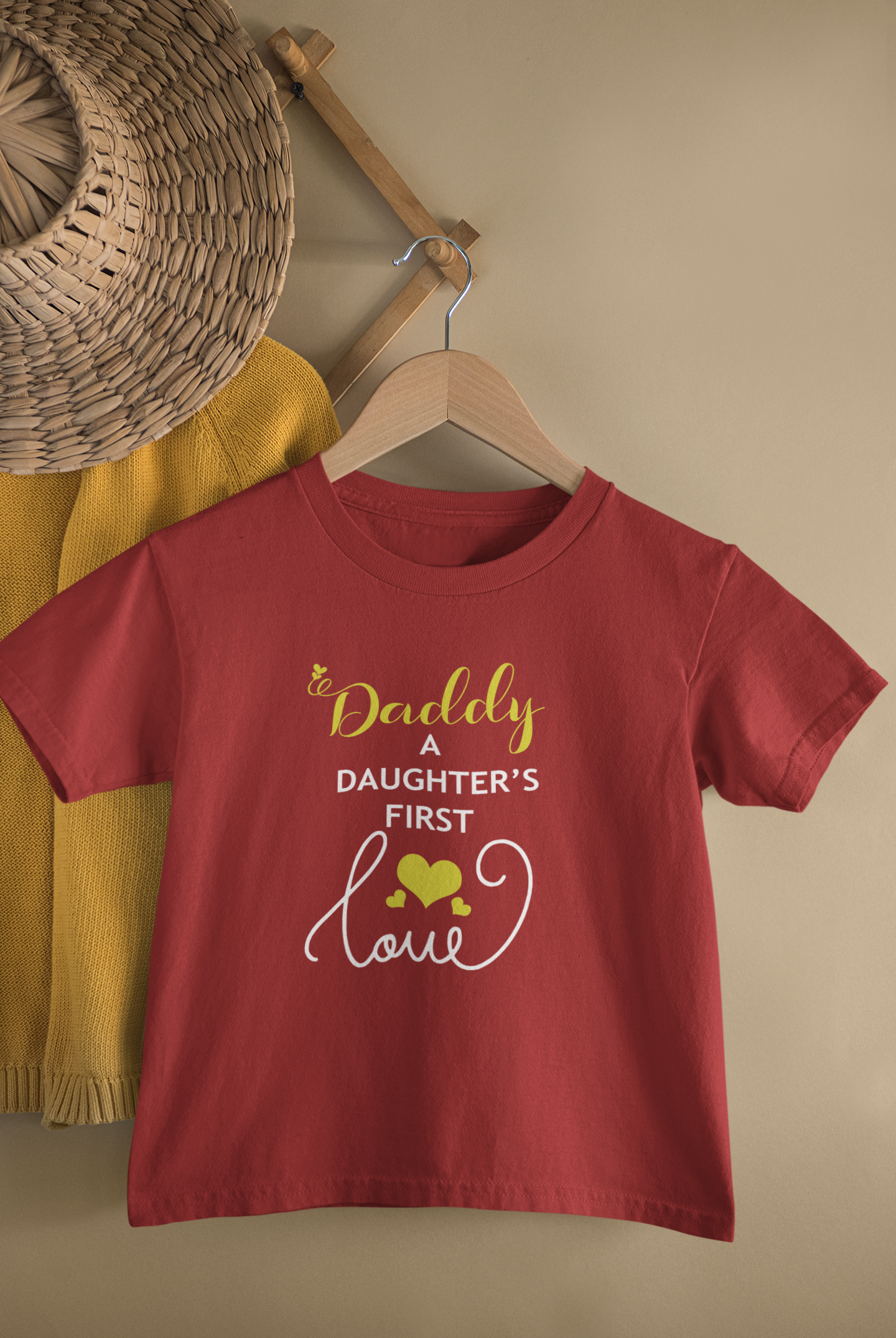 Daughters First Love Father and Daughter Red Matching T-Shirt- FunkyTradition