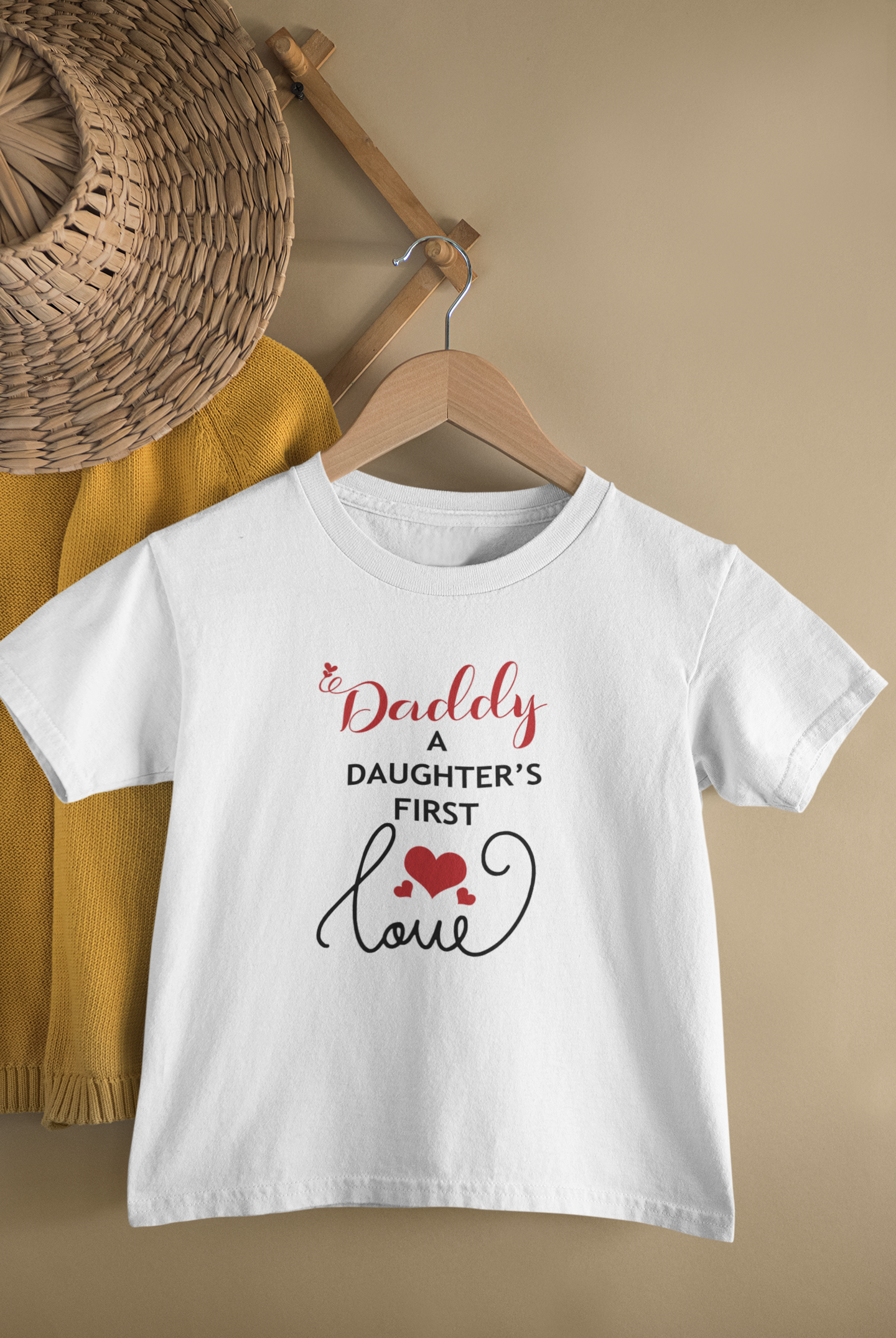 Daughters First Love Father and Daughter White Matching T-Shirt- FunkyTradition