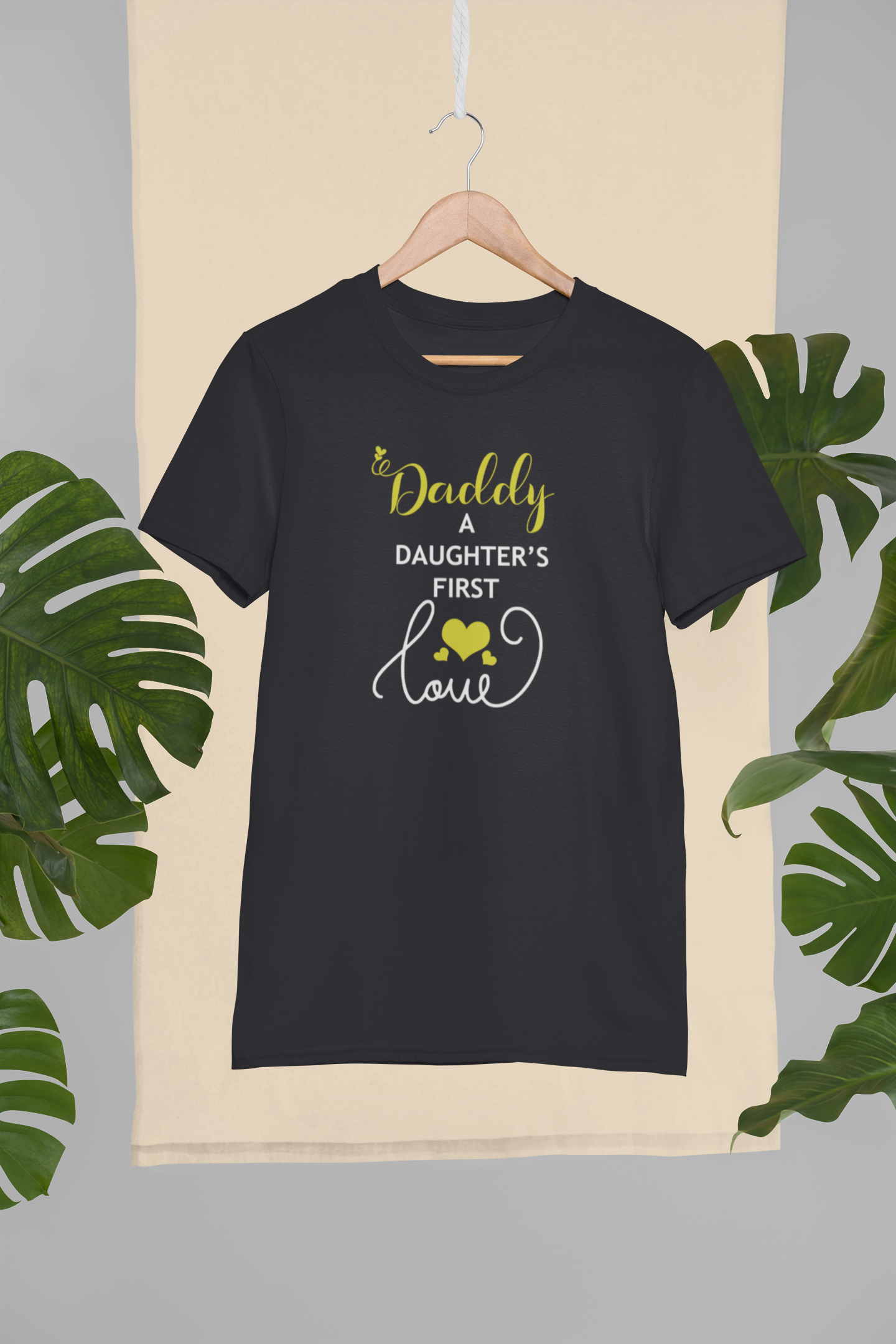Daughters First Love Father and Daughter Black Matching T-Shirt- FunkyTradition