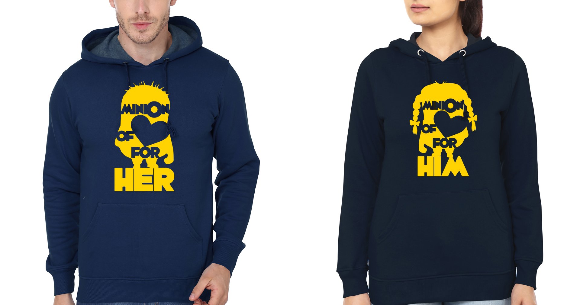Minion Love Couple Hoodie-FunkyTradition