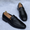 Black Woven Moccasin Loafer For Office Wear And Casual Wear- FunkyTradition