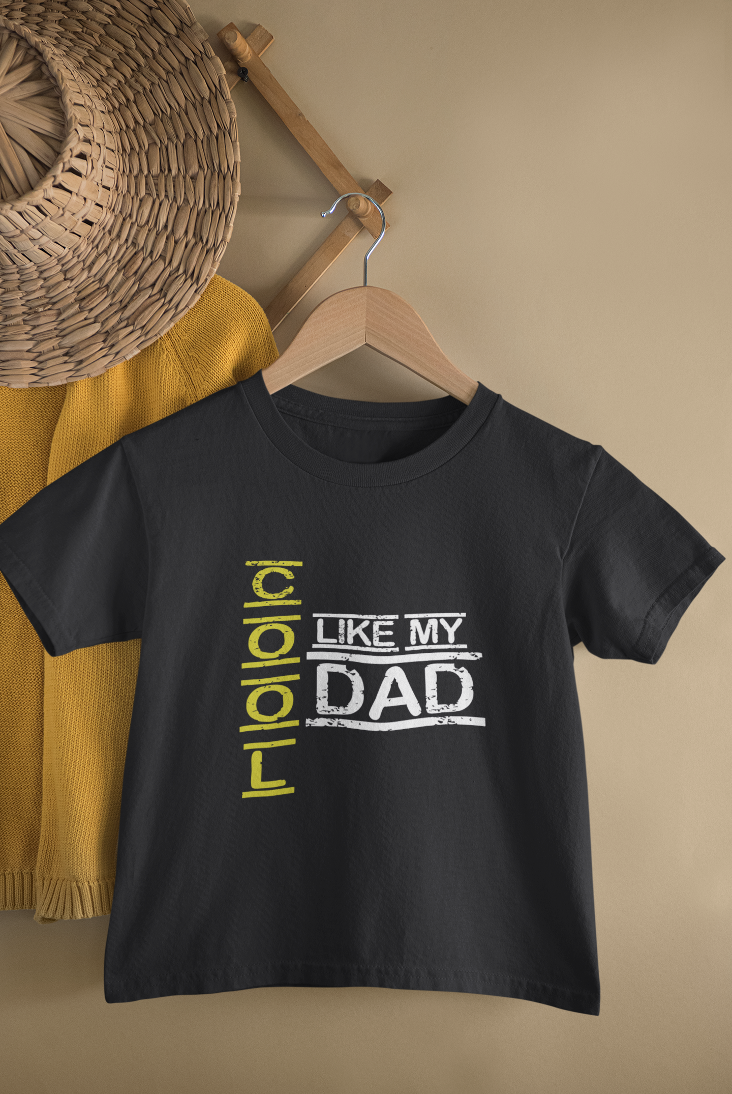 Cool Like My Dad Father and Daughter Black Matching T-Shirt- FunkyTradition