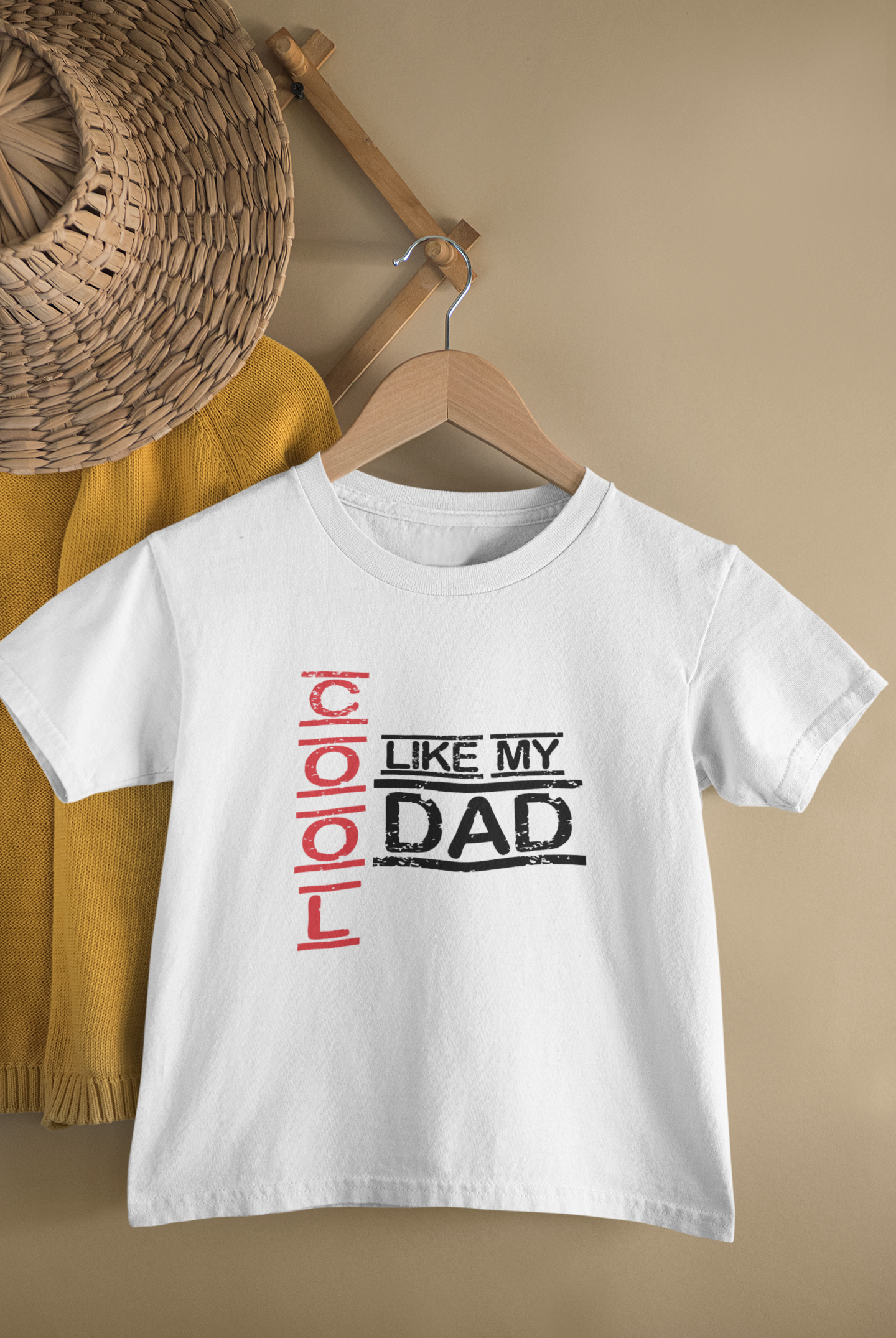 Cool Like My Dad Father and Daughter White Matching T-Shirt- FunkyTradition
