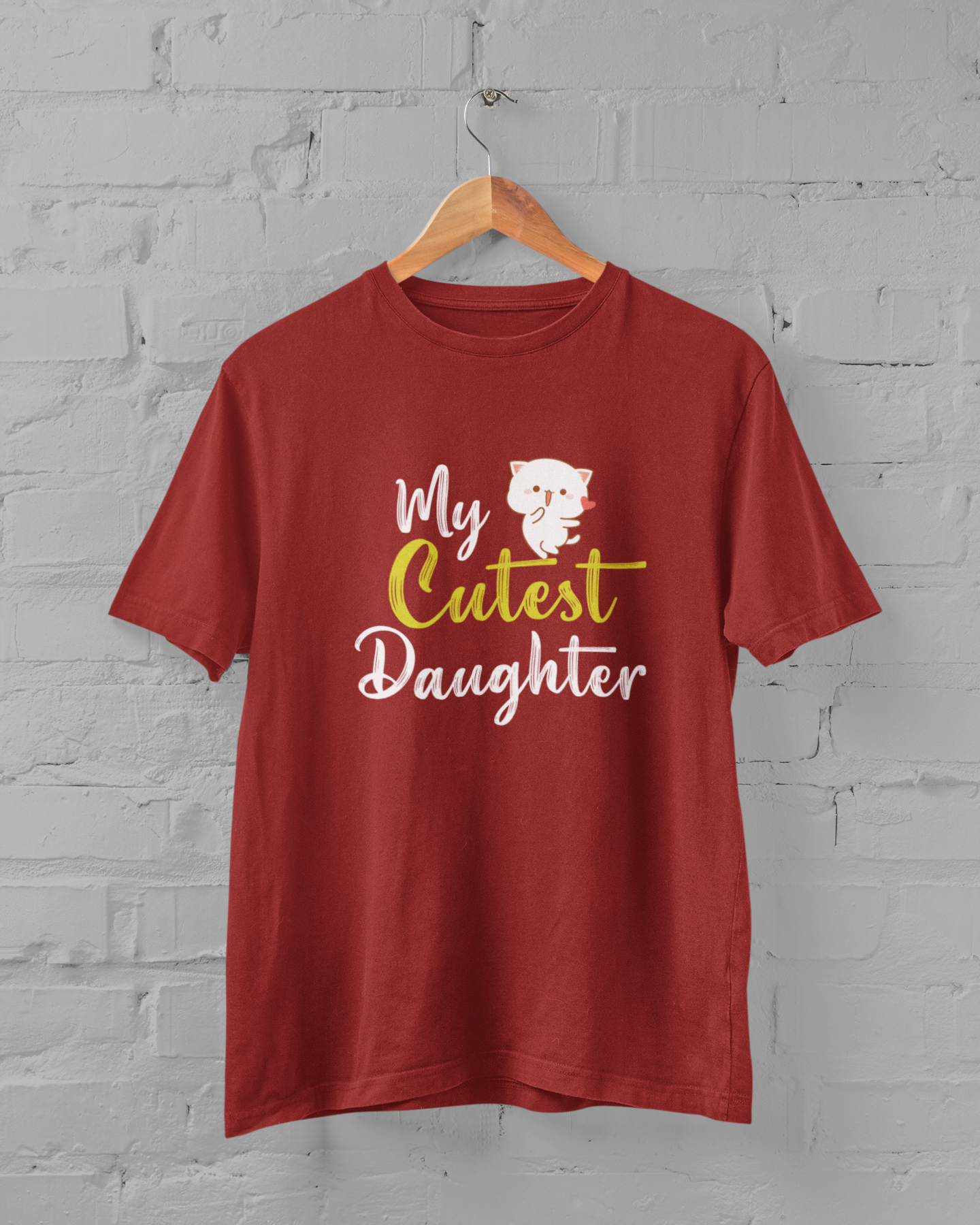 My Cutest Daughter Father and Daughter Red Matching T-Shirt- FunkyTradition