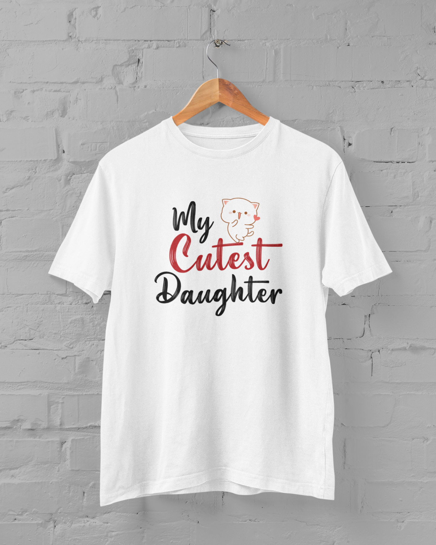 My Cutest Daughter Father and Daughter White Matching T-Shirt- FunkyTradition