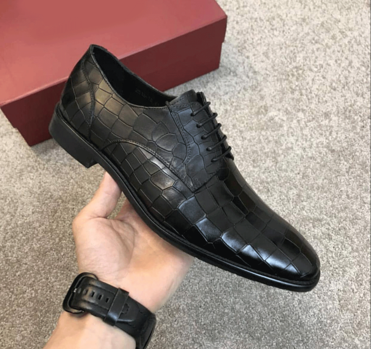 Croc Italian Faux Leather Formal Shoes For Men-FunkyTradition
