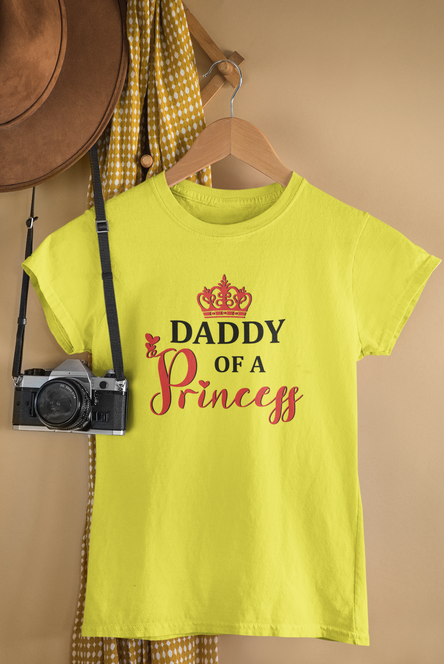 Daddy Of A Princess Father and Daughter Yellow Matching T-Shirt- FunkyTradition