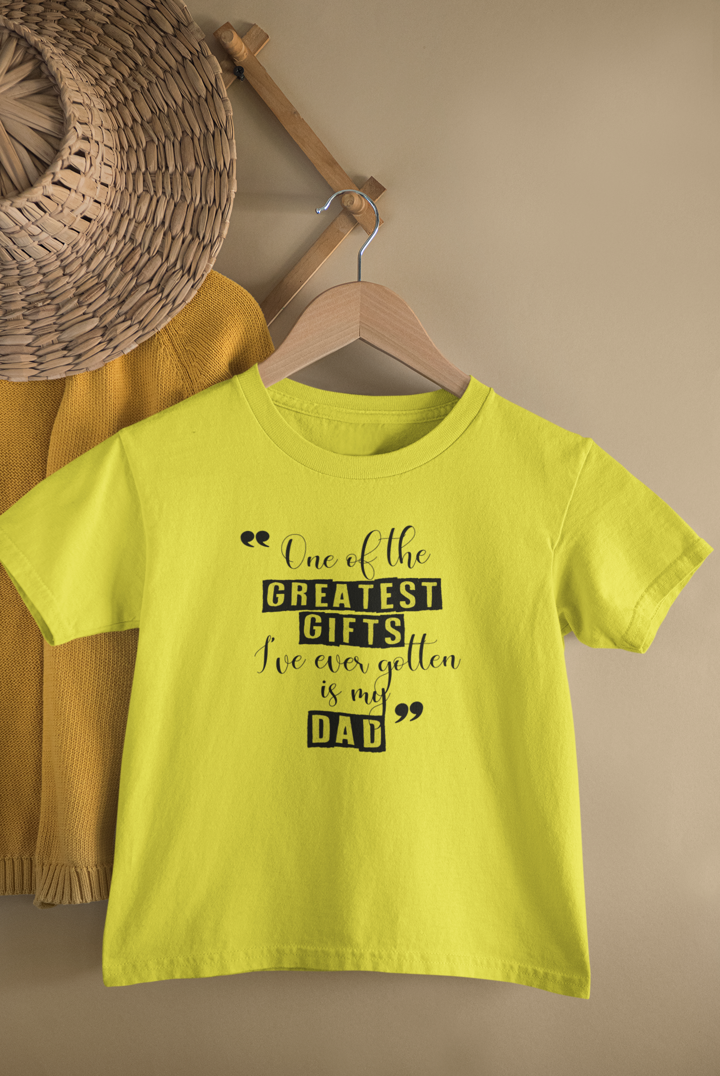 Greatest Gifts Father and Daughter Yellow Matching T-Shirt- FunkyTradition