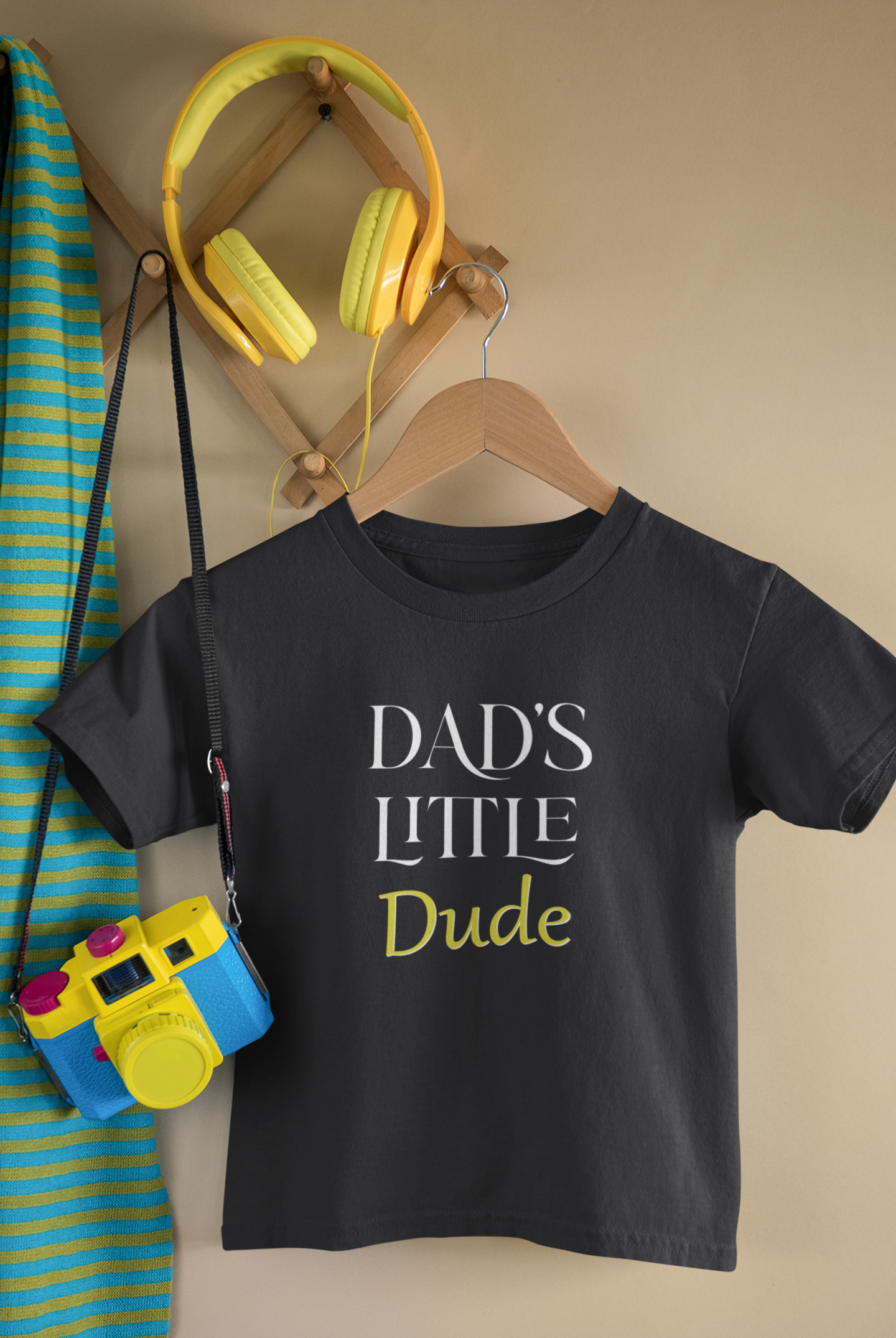 Dads Little Dude Father and Son Black Matching T-Shirt- FunkyTradition