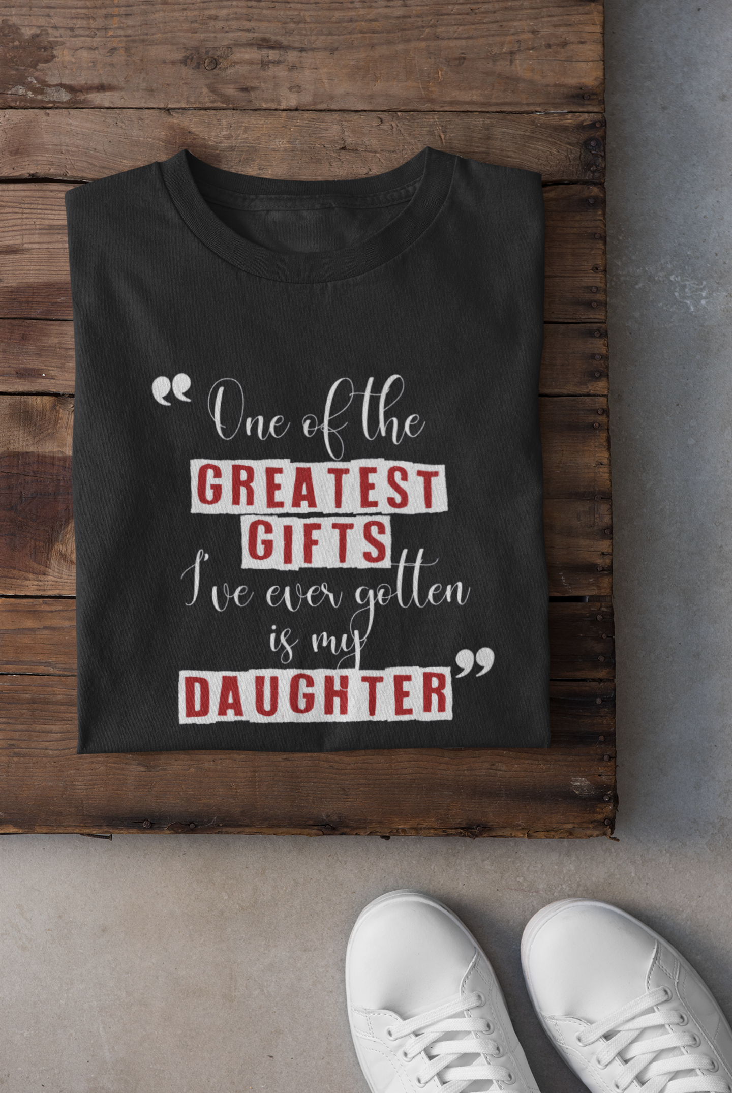 Greatest Gifts Father and Daughter Black Matching T-Shirt- FunkyTradition