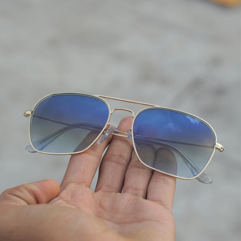 Raees Blue Gradient Square Sunglasses For Men And Women-FunkyTradition