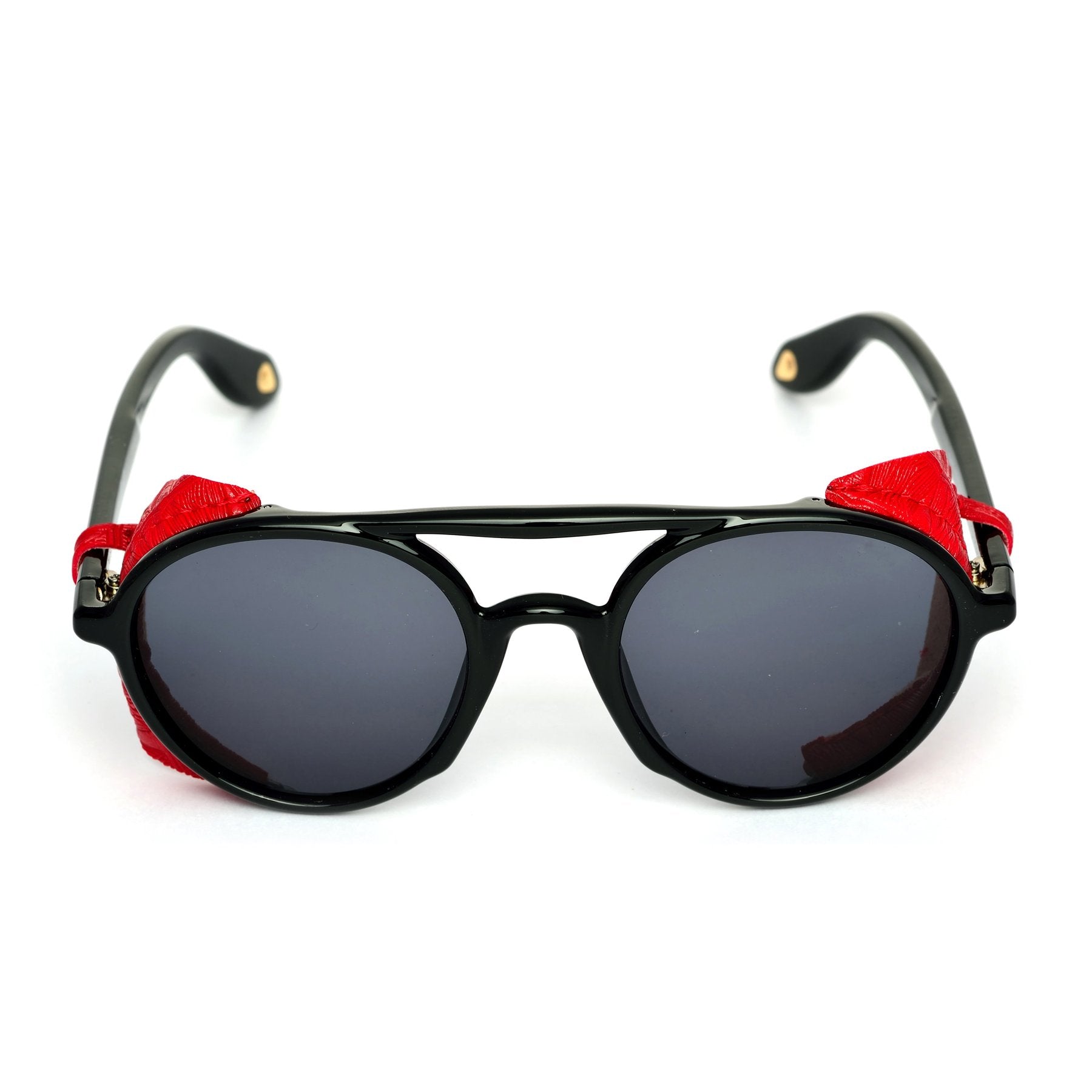 Round Black And Black Sunglasses For Men And Women-FunkyTradition