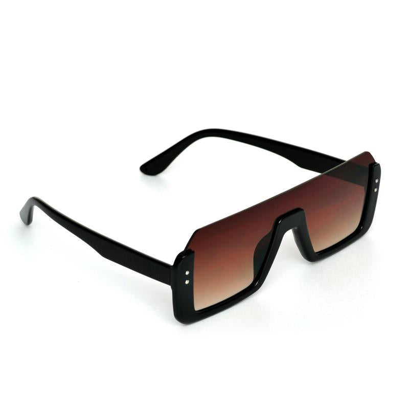 Way Oval Shaded Brown And Black Sunglasses For Men And Women-FunkyTradition