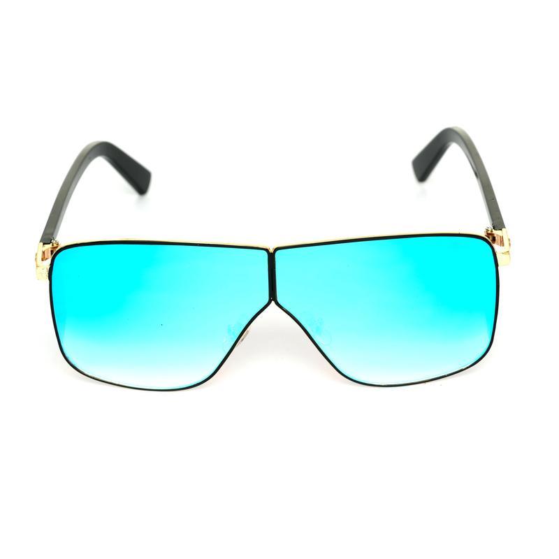 Square Aqua Blue And Black Sunglasses For Men And Women-FunkyTradition