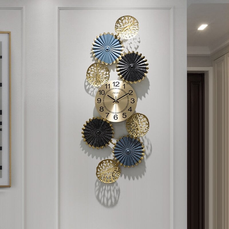 FunkyTradition Creative Luxury Decoration Multicolor Vertical Wall Clock , Wall Watch , Wall Decor for Home Office Decor and Gifts